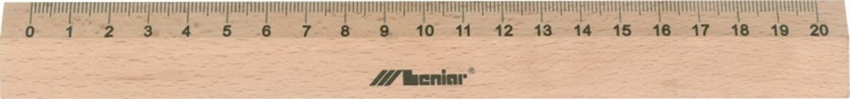 WOODEN RULER 20 CM LENIAR 30061 LENIAR